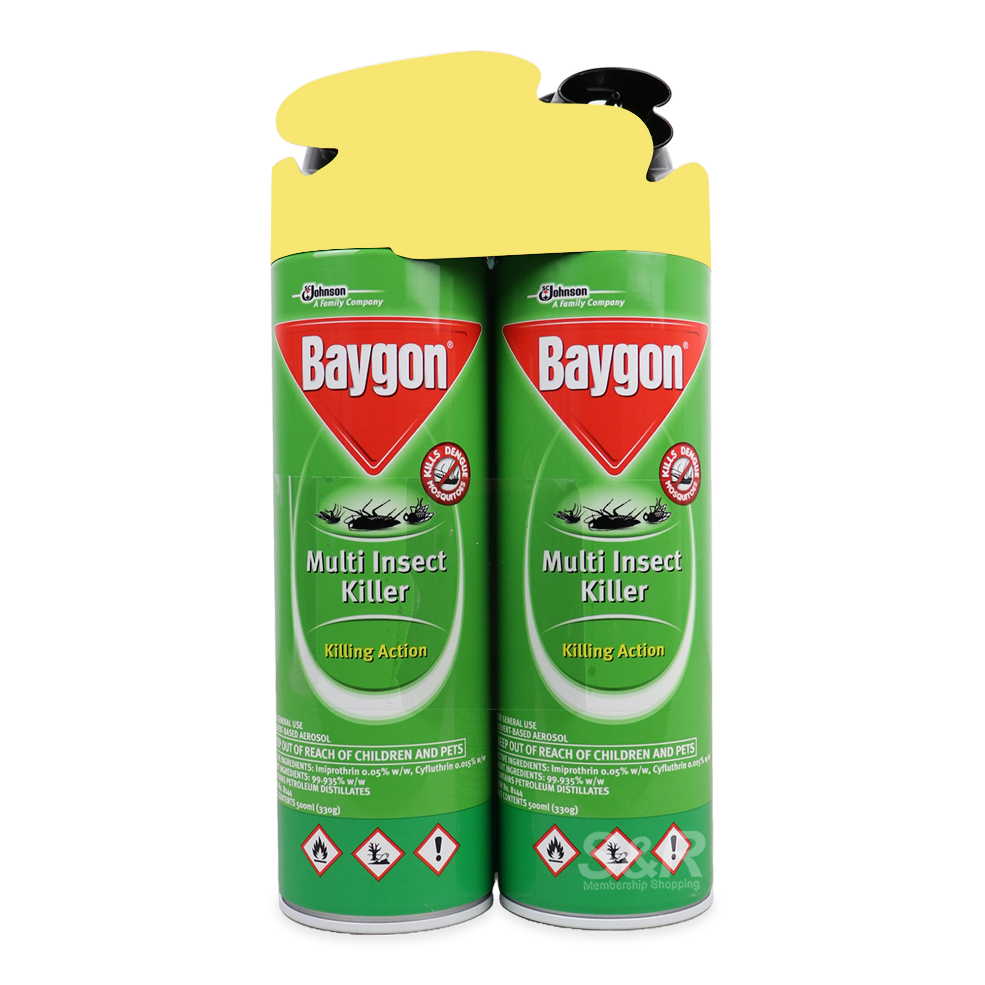 Baygon Multi-Insect Killer Killing Action 2x500mL Baygon Multi-Insect Killer Killing Action 2x500mL